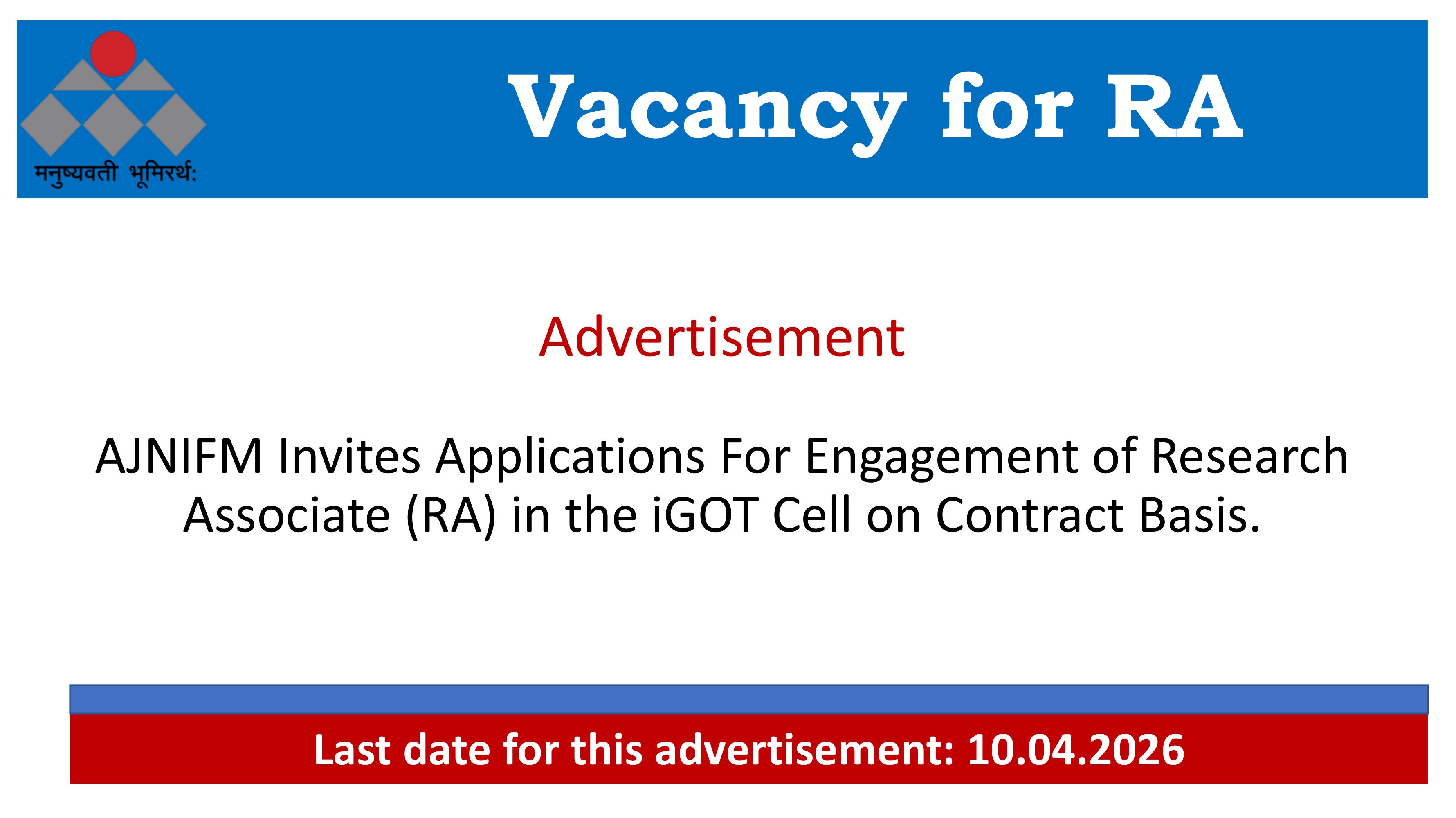 vacancy for RA 